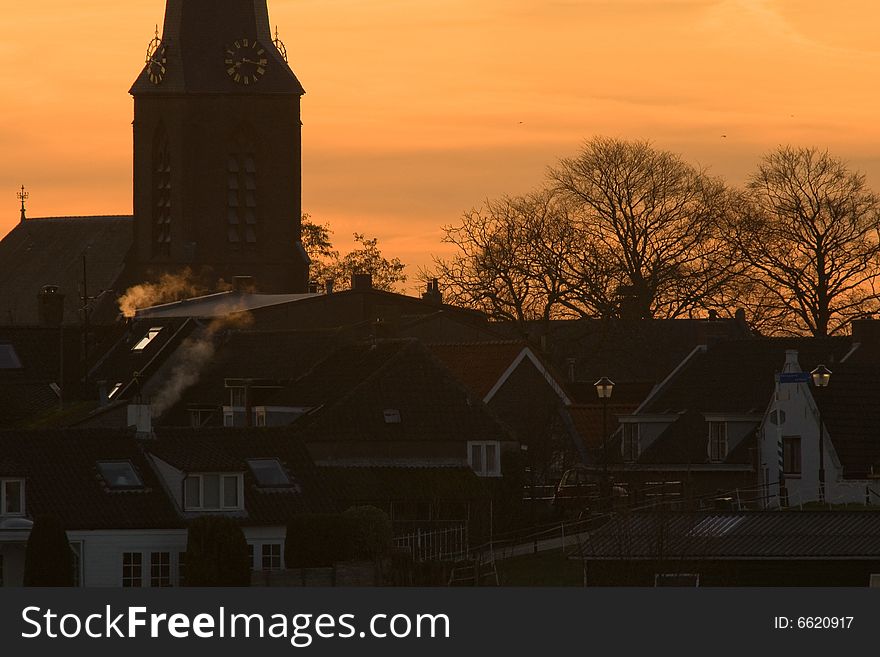 Morning view at the church