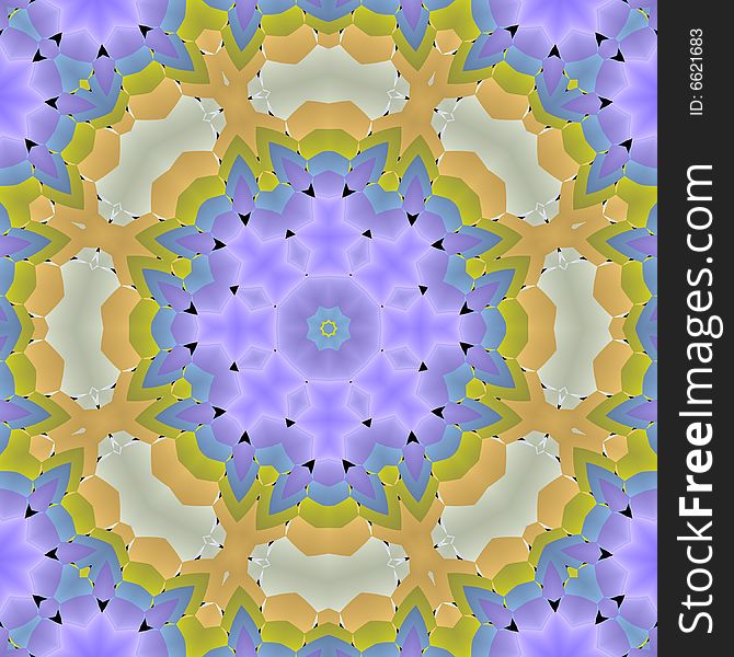 Abstract fractal image resembling a floral splash mandala