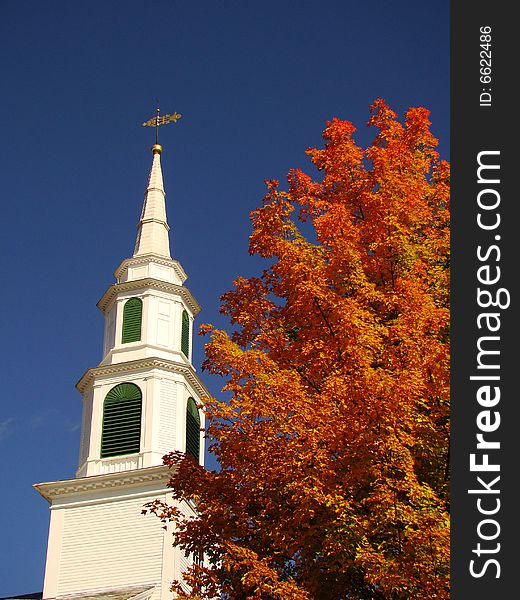 Peak fall foliage in New England