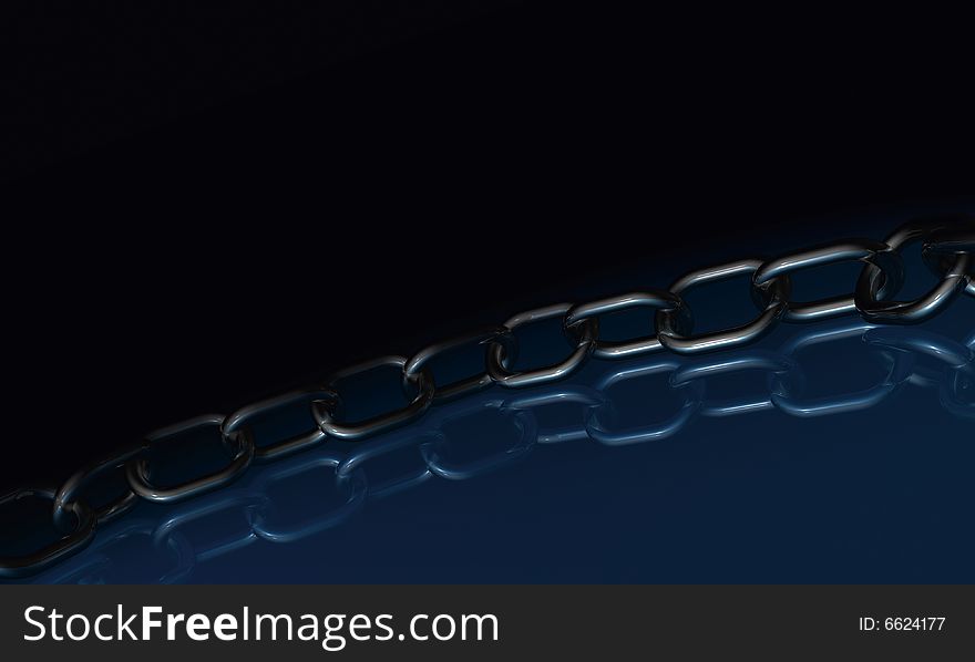 Chrome Chain on shiny surface (1 of 5). Chrome Chain on shiny surface (1 of 5)