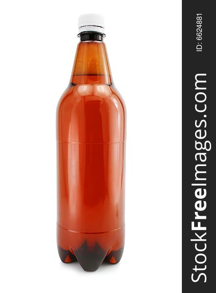 Isolated Bottle Of Beer Drink Without Label