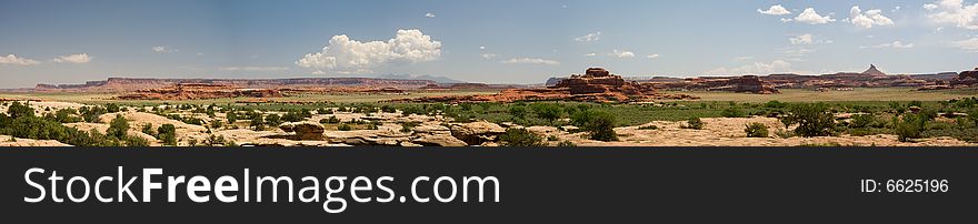 Fly by of canyonlands in utah during summer. Fly by of canyonlands in utah during summer