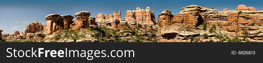 Fly by of canyonlands in utah during summer. Fly by of canyonlands in utah during summer