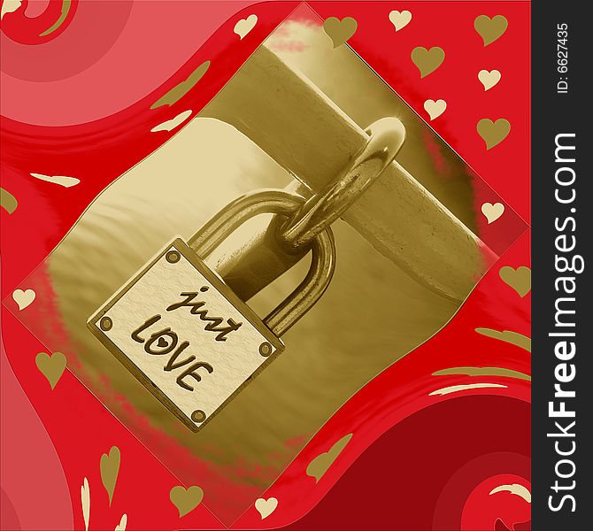 An original Love background with a lock for web and print usage. An original Love background with a lock for web and print usage