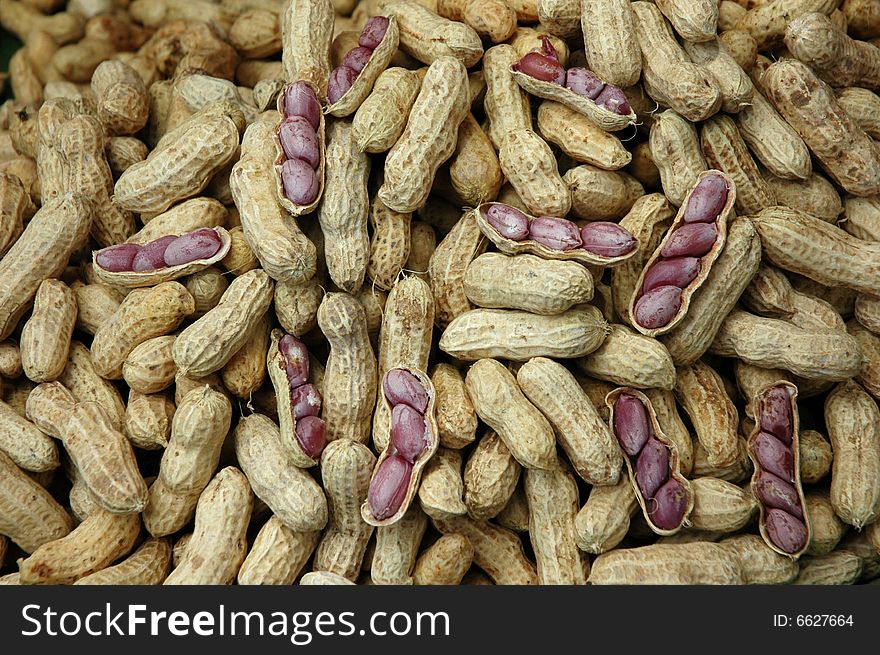 Boiled peanuts, taken one at a market nature. Boiled peanuts, taken one at a market nature.