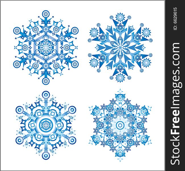 Vector Christmas snowflakes for design