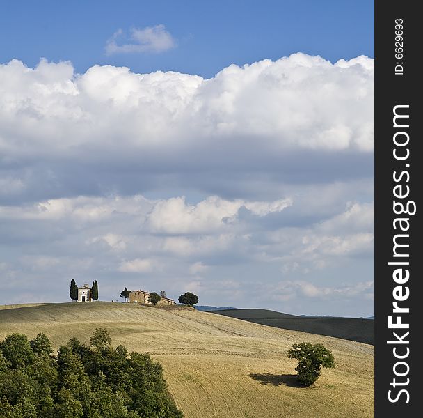 Tuscan landscape whit cloud, valle d'Orcia, italy. Tuscan landscape whit cloud, valle d'Orcia, italy