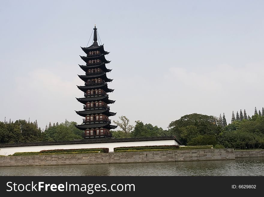 The pagoda of songjiang shanghai china .