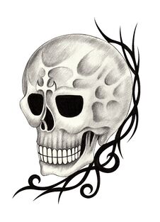 Art Skull Tattoo. Royalty Free Stock Photos