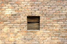 Ventilation Window On Brick Wall. Royalty Free Stock Photography Ventilation Window On Brick Wall. Royalty Free Stock Photography