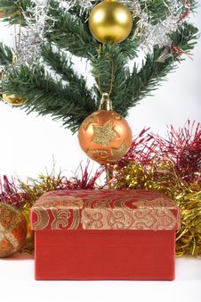 Present Under The Christmas Tree Royalty Free Stock Image