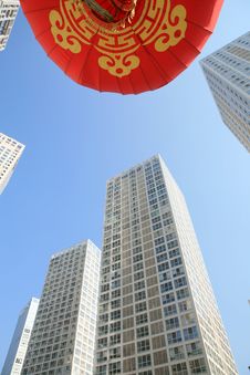 Modern Skyscrapers At Wide Angle Stock Photo Modern Skyscrapers At Wide Angle Stock Photo