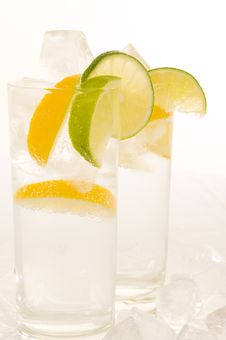 Water With Fresh Lemon Stock Image Water With Fresh Lemon Stock Image