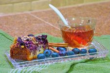 Blueberry Coffee Cake, Horizontal Stock Photography Blueberry Coffee Cake, Horizontal Stock Photography