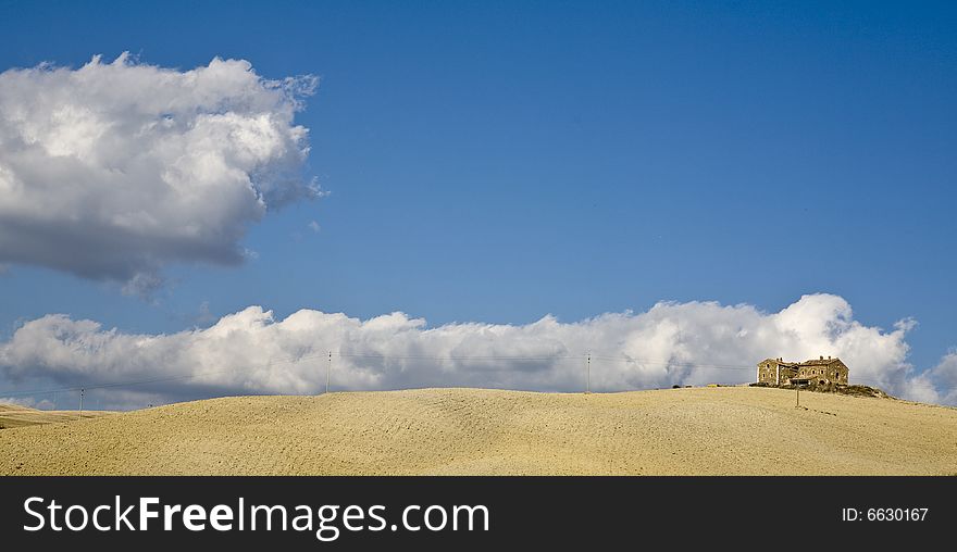 Tuscan landscape whit cloud, valle d'Orcia, italy. Tuscan landscape whit cloud, valle d'Orcia, italy