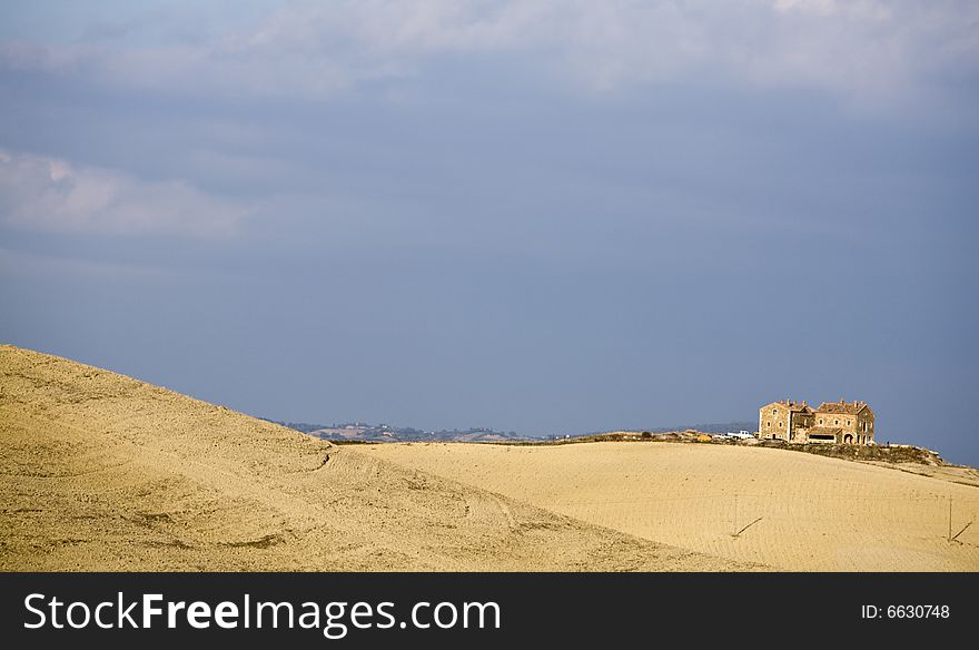 Tuscan Landscape, Isolated Farm