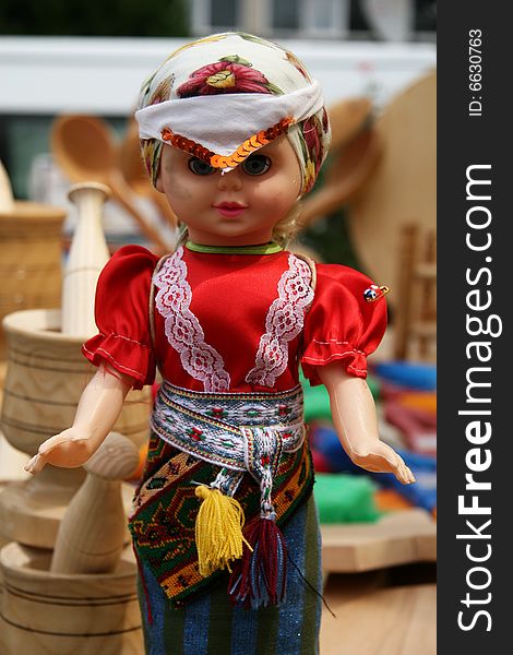 Traditional baby toy with traditional anatolian dressing