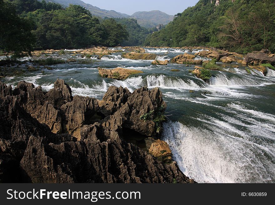 Stream flow from mountains, with interesting stones. Stream flow from mountains, with interesting stones