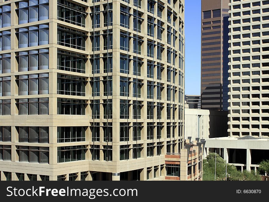 Modern office buildings in downtown Phoenix, Arizona. Modern office buildings in downtown Phoenix, Arizona.