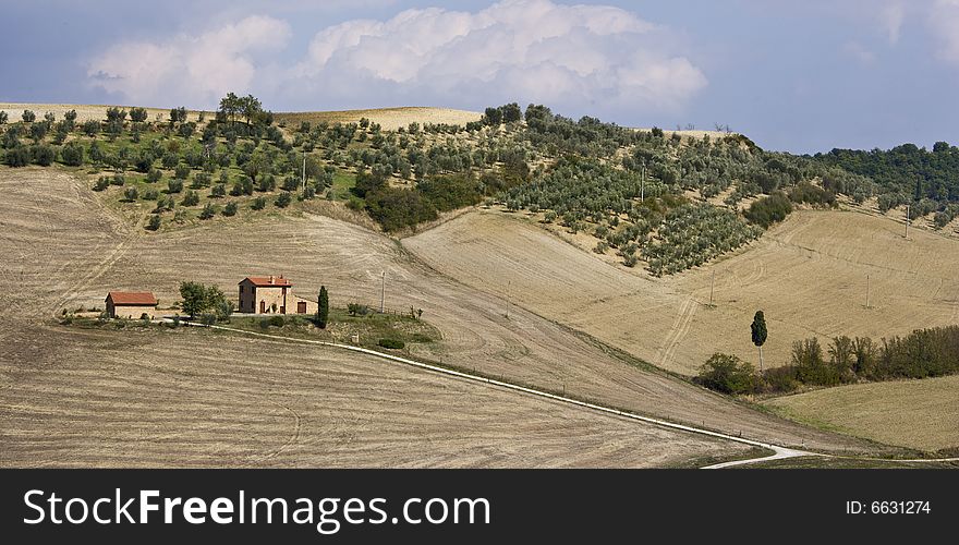 Tuscan Landscape, view on the hills