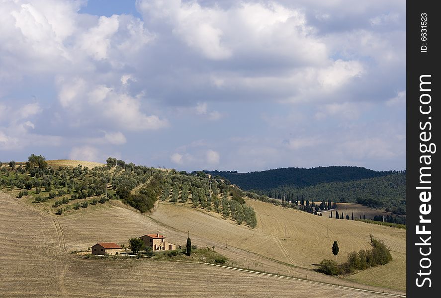 Tuscan landscape Valle d'Orcia, italy, hills. Tuscan landscape Valle d'Orcia, italy, hills