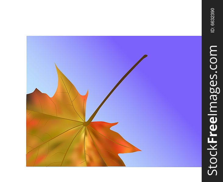 The vector illustration contains the image of leaf. The vector illustration contains the image of leaf