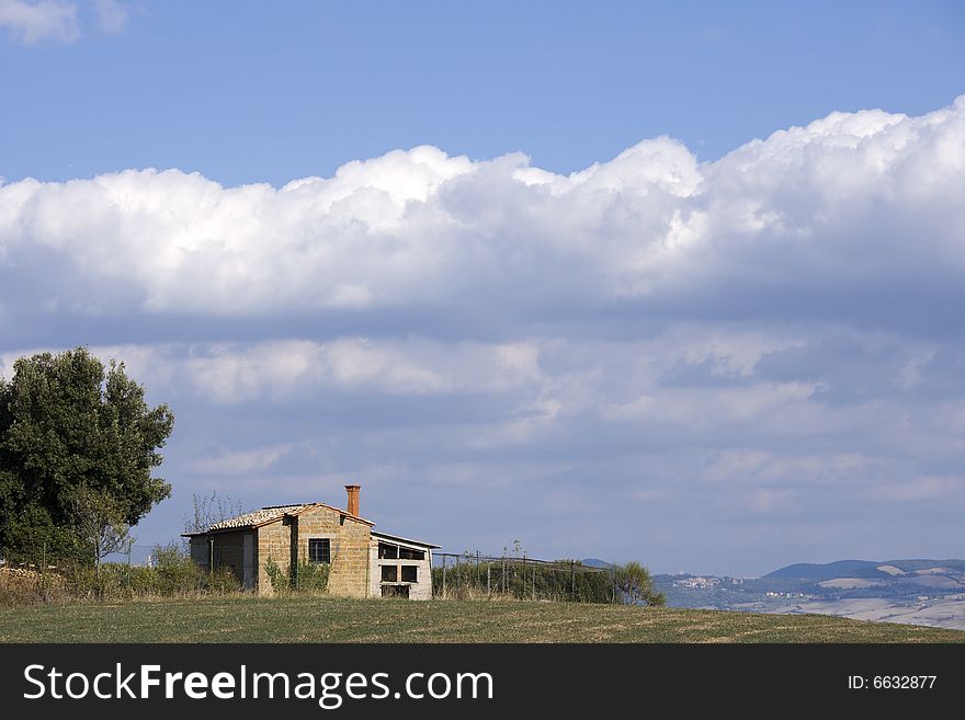 Tuscan Landscape, Isolated Farm