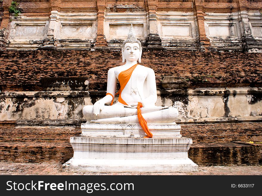 Pray buddha in ancient city of thailand. Pray buddha in ancient city of thailand
