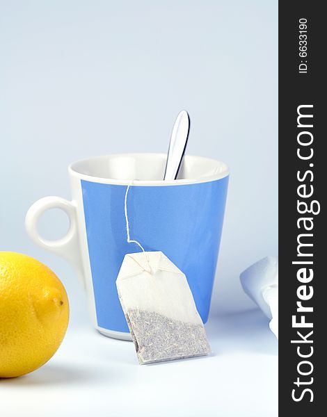 Have a tea with fres lemon juice. Have a tea with fres lemon juice