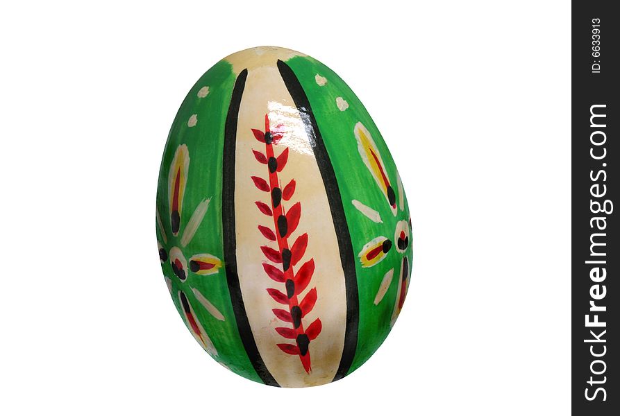 Colorful hand made easter egg