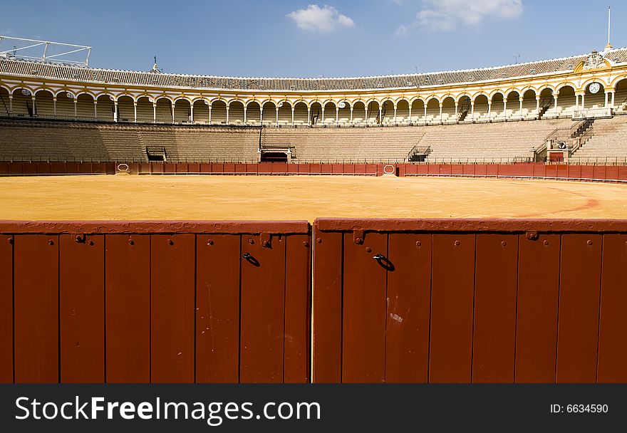 Bullfighting arena in spain in andalusia