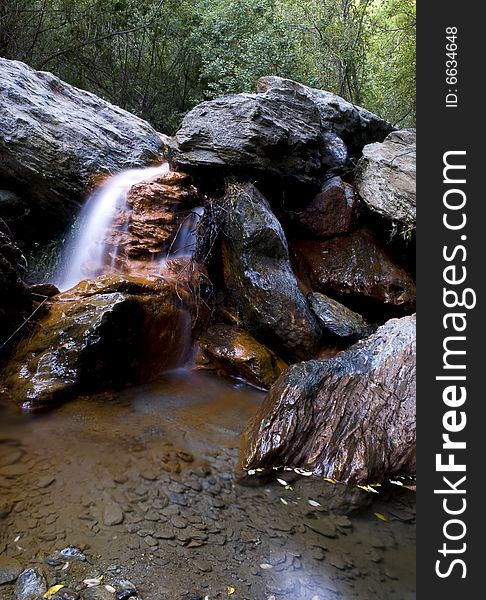 Small waterfall in Spain in Andalusia