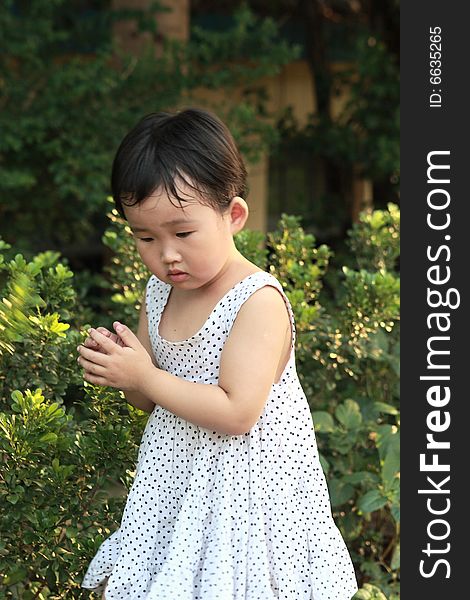 A lovely Chinese children to play outdoors. A lovely Chinese children to play outdoors.