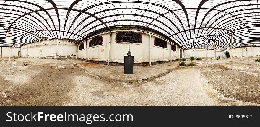 Prison cell shot for virtual reality. Prison cell shot for virtual reality