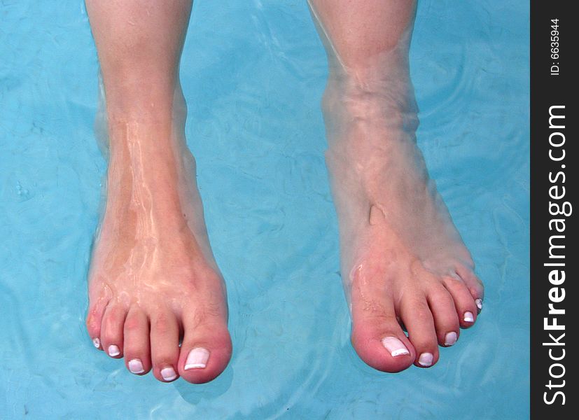 Relaxing in the pool