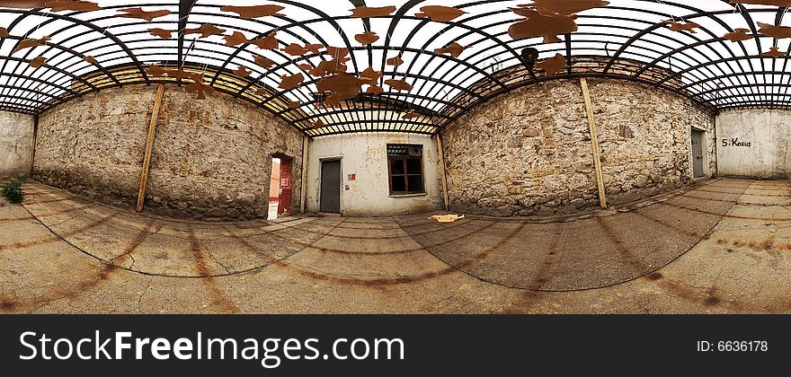 Prison cell shot for virtual reality. Prison cell shot for virtual reality