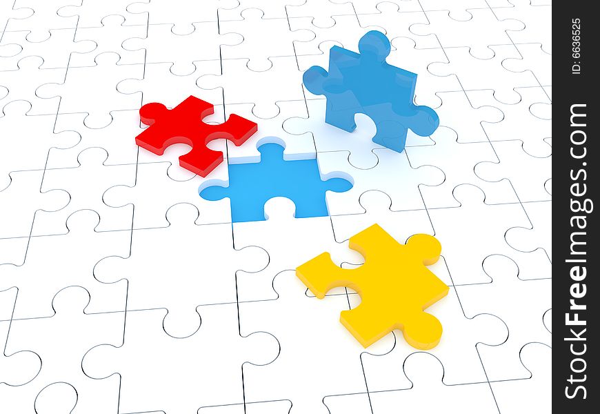 Missing puzzle representing solution, teamwork and success. Missing puzzle representing solution, teamwork and success.