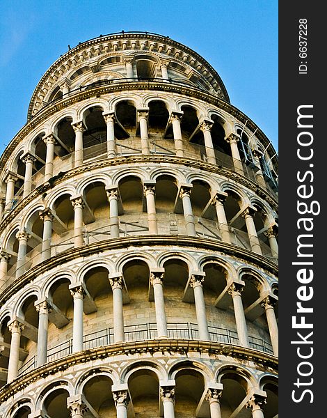 Close-up of Pisa tower in Italy. Close-up of Pisa tower in Italy