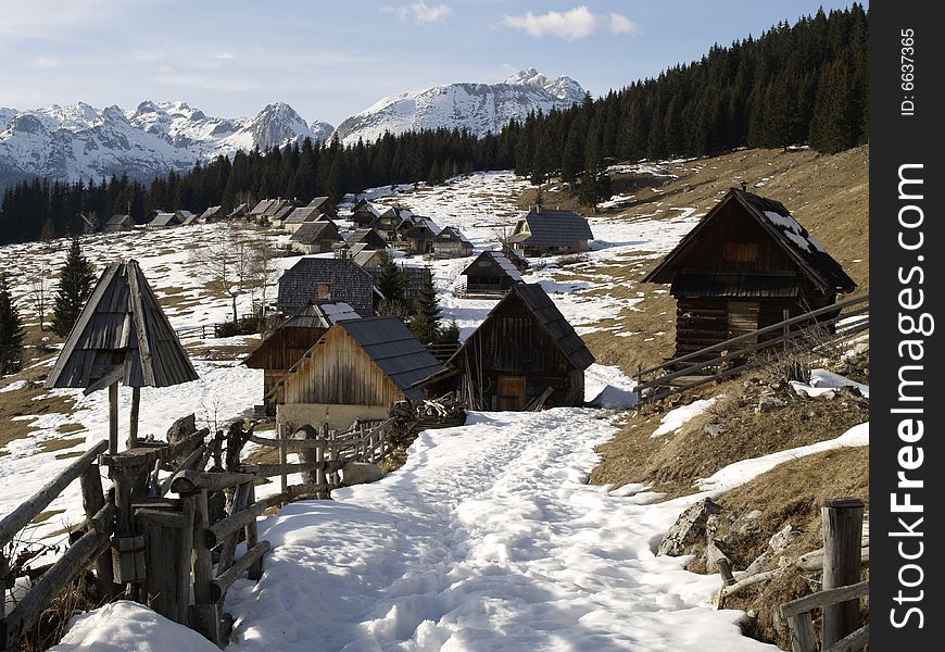 In Slovenia on Pokljuka plateau lies the dairy farm village named Zajamniki. In Slovenia on Pokljuka plateau lies the dairy farm village named Zajamniki.