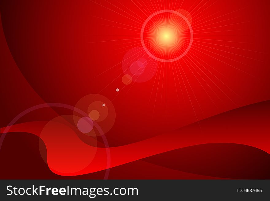 Vector illustration of Red Flare