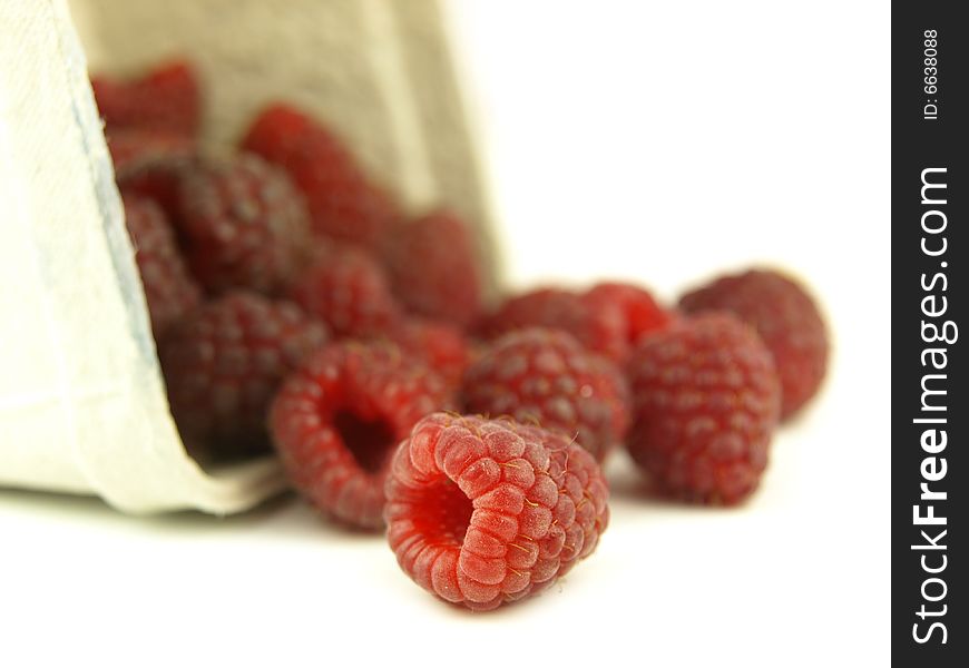 Raspberry in zoom fresh fruits in zoom