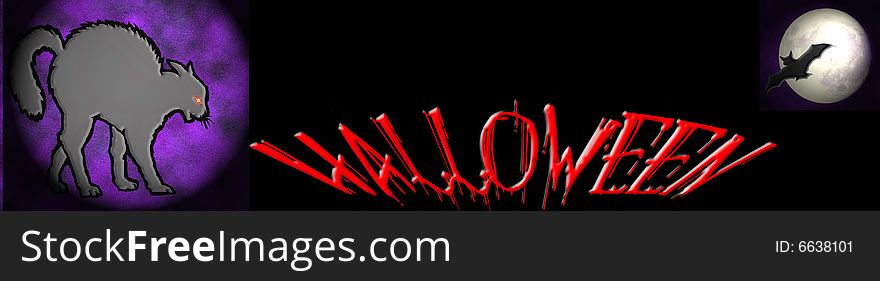 Illustration of Halloween for web banners or graphics. Illustration of Halloween for web banners or graphics