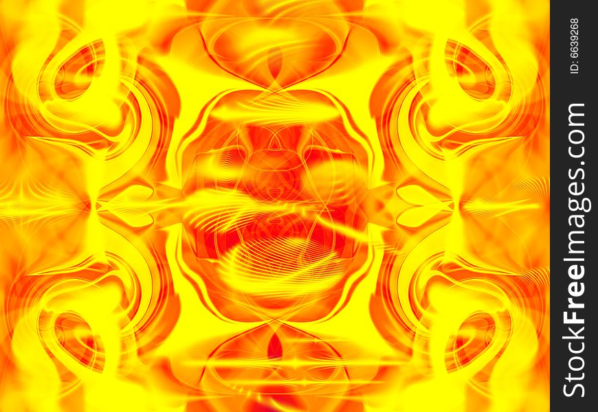 Abstract psychedelic very punchy background in yellow and red. Abstract psychedelic very punchy background in yellow and red.