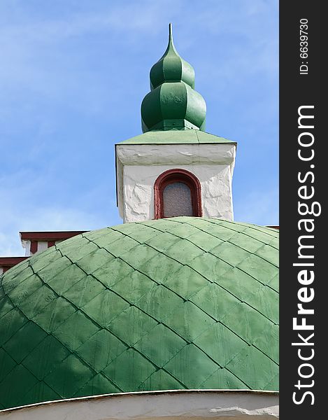 Architectural details - green cupola perspective