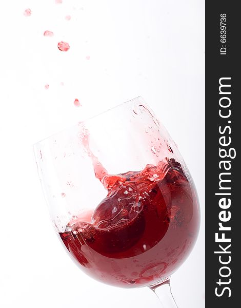 Red wine splash on white background. Red wine splash on white background.