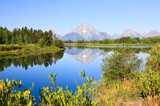 The Oxbow Bend Turnout In Grand Teton Stock Photography