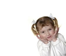 Little Girl Making Faces Royalty Free Stock Photo