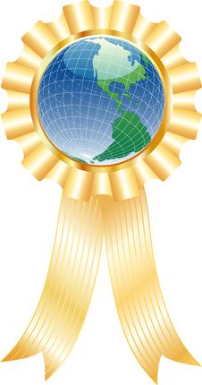Globe With Ribbon Stock Photo Globe With Ribbon Stock Photo