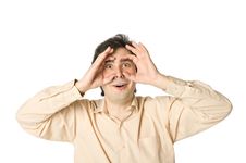 A Man Staring At Something Stock Photos A Man Staring At Something Stock Photos