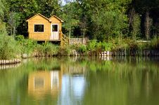 Frame Houses In Forest Stock Photo Frame Houses In Forest Stock Photo